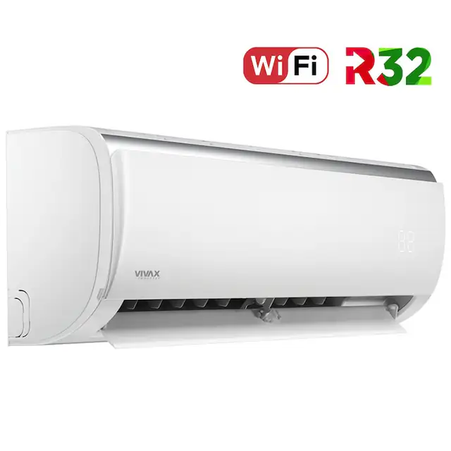 Aer conditionat Vivax ACP-12CH35AEQI Q-Design R32, Wi-Fi, Inverter, 12000 BTU/h, Clasa A++, ecran LCD, Pornire silentioasa, Sleep mode, Turbo mode, Timer, Protectie Anti-Inghet, Autocuratare