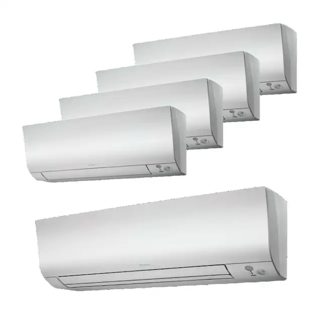 Sistem aer conditionat Daikin pentru 5 incaperi, multisplit, capacitate 9,00 kW, 7+7+9+9+18000 btu, model Perfera, Refrigerant R32, clasa A+++/A++, Bluevolution Inverter + ansamblu asimetric de amortizoare VibraZerro RX60XL