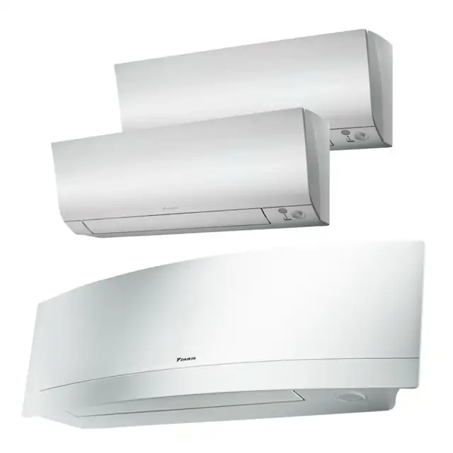 Sistem aer conditionat Daikin pentru 3 incaperi, multisplit, capacitate 4,00 kW, 9000 btu Emura White + 2x7000 btu Perfera, Refrigerant R32, clasa A+++/A++, Bluevolution Inverter + ansamblu asimetric de amortizoare VibraZerro RX60XL