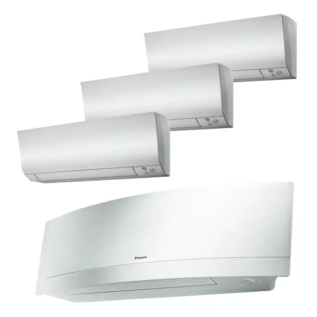 Sistem aer conditionat Daikin pentru 4 incaperi, multisplit, capacitate 6,80 kW, 12000 btu Emura White + 3x7000 btu Perfera, Refrigerant R32, clasa A+++/A++, Bluevolution Inverter + ansamblu asimetric de amortizoare VibraZerro RX60XL