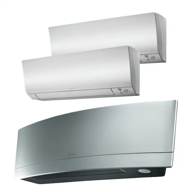 Sistem aer conditionat Daikin pentru 3 incaperi, multisplit, capacitate 4,00 kW, 12000 btu Emura Silver + 2x7000 btu Perfera, Refrigerant R32, clasa A+++/A++, Bluevolution Inverter + ansamblu asimetric de amortizoare VibraZerro RX60XL