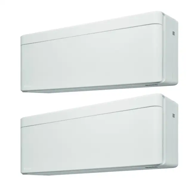 Sistem aer conditionat Daikin pentru 2 incaperi, multisplit, capacitate 5,00 kW, 9+12000 btu Stylish White, Refrigerant R32, clasa A+++/A++, Bluevolution Inverter + ansamblu asimetric de amortizoare VibraZerro RX60XL