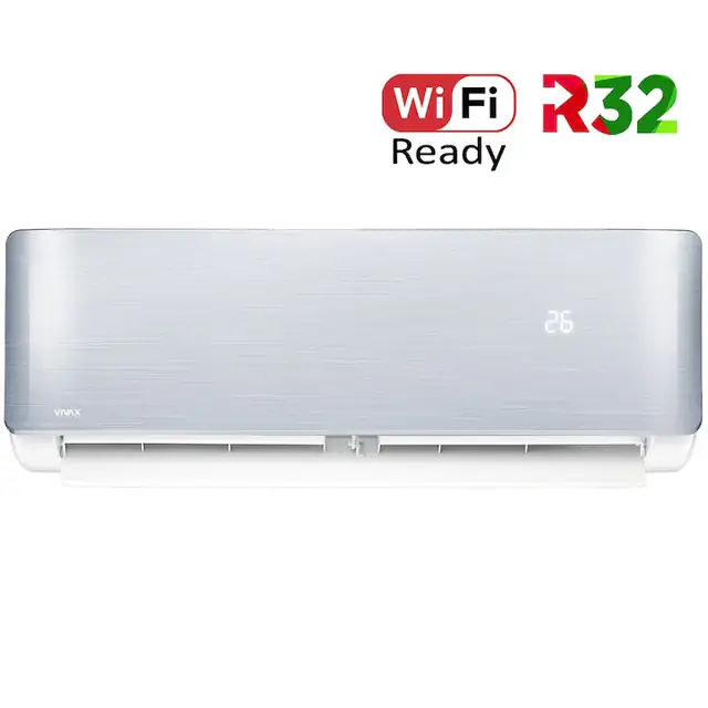 Aer conditionat Vivax ACP-09CH25AERI SILVER R-Design Wi-Fi Ready, R32, Inverter, 9000 BTU/h, Clasa A++, Ionizator, I feel, Autodiagnoza, Autocuratare, Autodetectie scurgeri freon, filtru Bio, filtru Anti-Praf, ECO-Mode