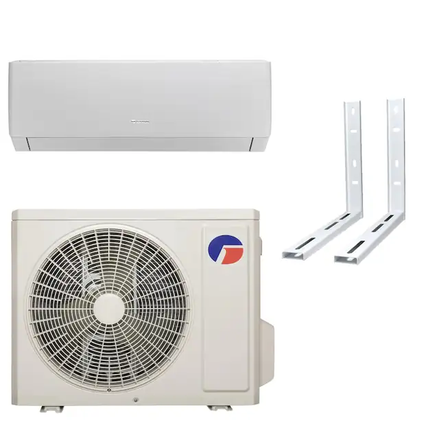 Set Aer conditionat Gree Pulsar 12000 BTU, Clasa racire A++ / Incalzire A+, Wi-Fi, Inverter R32, Kit instalare inclus si Console pentru unitate exterioara aer conditionat, 450 x 365 mm, grosime 1.5 mm, 7000 - 12000 BTU, Alb