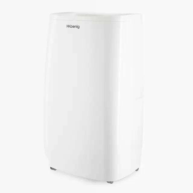 Aparat de aer conditionat portabil, cu telecomanda, H.Koenig KOL6812, Silent +, 3500 W/12.000 BTU, 4 functii, 3 trepte, dezumidificare, racire, ventilare, sleep, programabil, alb