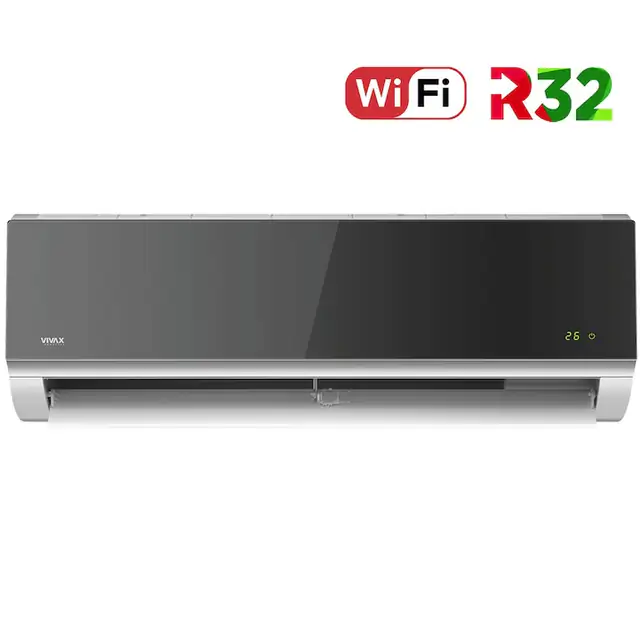 Aer conditionat Vivax ACP-12CH35AERI SILVER MIRROR R-Design Wi-Fi, R32, Inverter, 12000 BTU/h, Clasa A++, Ionizator, I feel, Autodiagnoza, Autocuratare, Autodetectie scurgeri freon, filtru Bio, filtru Anti-Praf, ECO-Mode