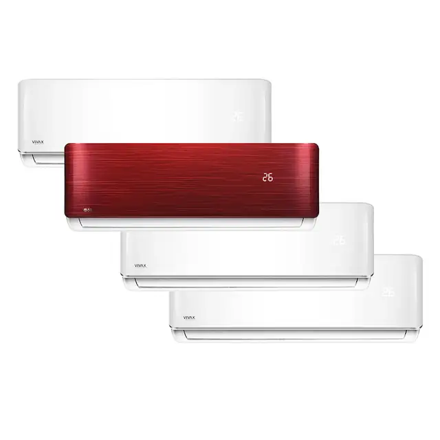 Aer conditionat Multisplit Vivax R-Design ACP-36COFM105AERI / 3x ACP-09CH25AERI + ACP-12CH35AERI RED, R32, Inverter, Clasa A++, I Feel, Auto Restart, Autodiagnoza, Autocuratare, Sleep Mode, 24 timer