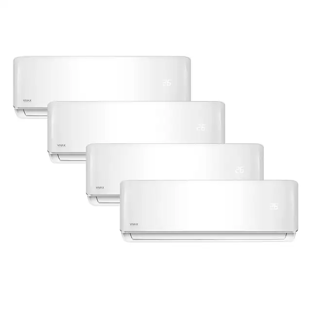 Aer conditionat Multisplit Vivax R-Design ACP-36COFM105AERI / 4x ACP-12CH35AERI, R32, Inverter, Clasa A++, I Feel, Auto Restart, Autodiagnoza, Autocuratare, Sleep Mode, 24 timer
