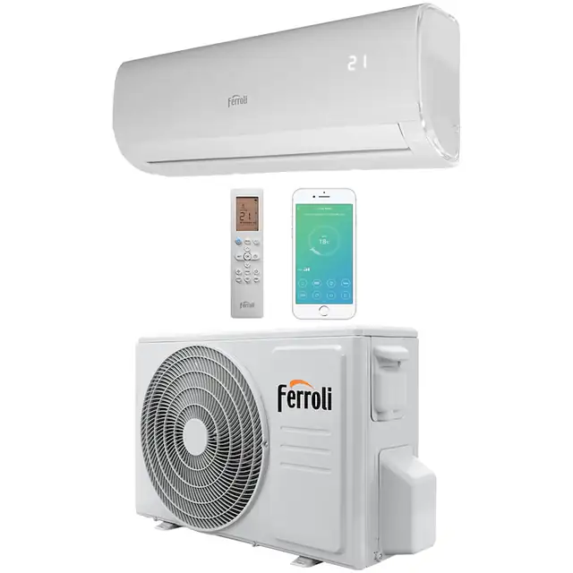 Aparat de aer conditionat Ferroli Giada 18000 BTU Wi-Fi, Clasa A++/A+, functie incalzire, Super Ioniser, 4 filtre de aer, 2CP001NF-C, alb