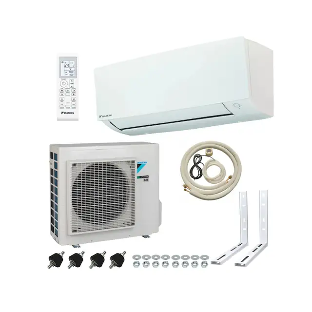 Pachet aer conditionat Daikin Sensira - 9000 Btu - FTXC25E-RXC25E + kit complet de montaj ( 3ml teava de cupru izolata 6 si 10, 3ml furtun condens, cablu electric 4x1,5, set console, banda matisat, suruburi prindere), WiFi inclus