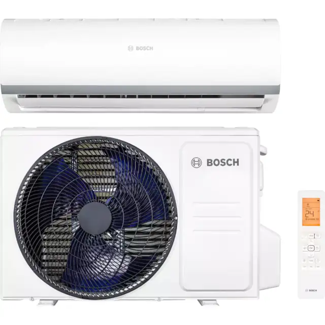 Aparat de aer conditionat Bosch Climate 2000, 24000 BTU, A++/A+, Filtru catalizator rece, functie Wind avoid me, functie Follow-me, alb