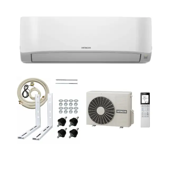 Pachet aer conditionat Hitachi AIRHOME 400- 9000btu- Inverter, WIFI inclus + kit complet de montaj EastShop