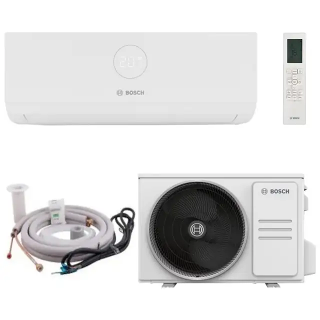 Aparat de aer conditionat Bosch Climate 3000i, 12000 BTU, A++/A+, Filtru catalizator rece, functie Wind avoid me, functie Follow-me, Wi-Fi Ready, KIT MONTAJ INCLUS
