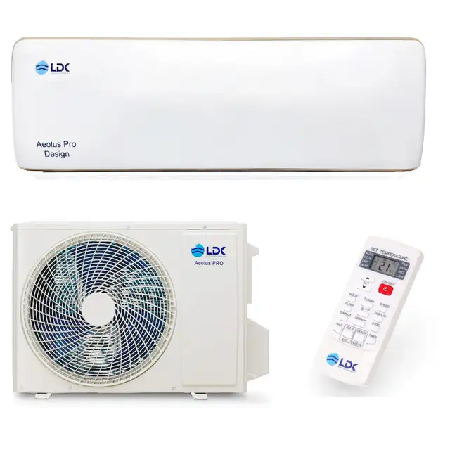 Aparat de aer conditionat LDK Aeolus ProDesign 18K, Clasa A++, Putere 5.3 kW, Inverter, Putere maxima 18.000 BTU, Anti mucegai, SelfClean, Sleep, Eco, Timer, Wi-Fi, Self Diagnosis, Turbo, Afisaj LED