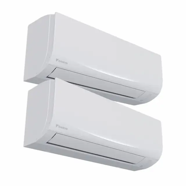 Sistem aer conditionat Daikin pentru 2 incaperi, multisplit, capacitate 4, 00 kW, unitati interioare 9+12000 btu, model Sensira, Refrigerant R32, clasa A++/A+, WiFi inclus, Inverter cu dispozitiv de fixare VibraZerro pentru unitatea exterioara