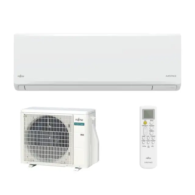 Aparat de aer conditionat Fujitsu ASEH09KNCA / AOEH09KNCA, Inverter 9000 BTU, clasa energetica A++, design compact si elegant, functionare silentioasa, R32