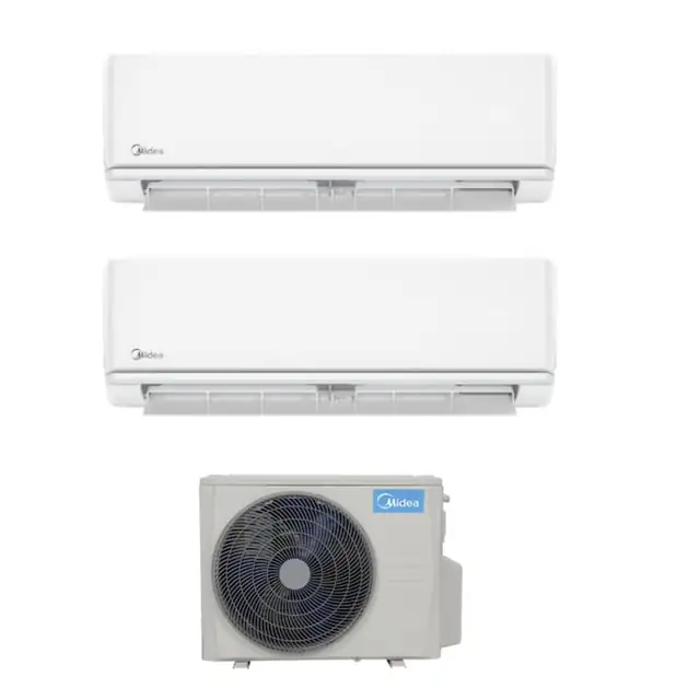 Aer Conditionat Multisplit Midea cu doua unitati interne 12000 BTU SI 9000 BTU AG2DURA-12NXD0-I / AG2DURA-09 NXD0-I / M2OE-18HFN8-Q R32 Dublu Split Inverter