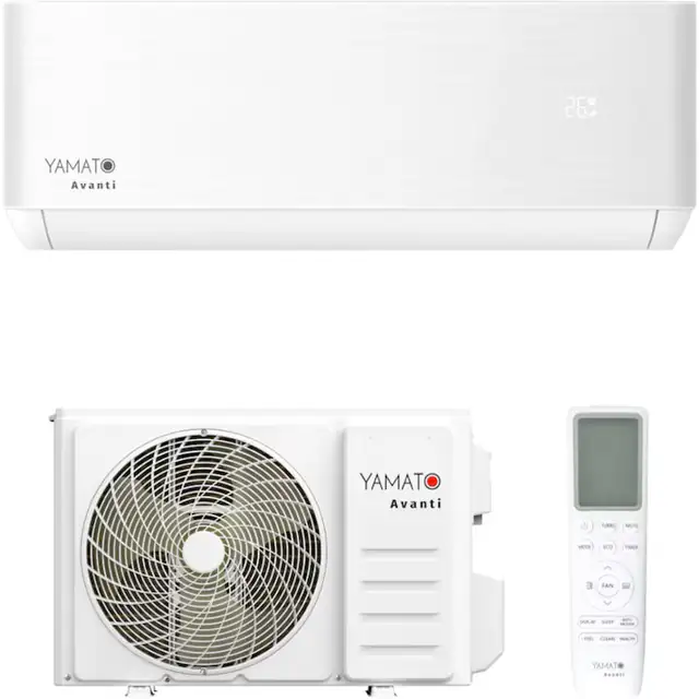 Aparat de aer conditionat Yamato Avanti YW12T3n Inverter 12000 BTU, Clasa A++/A+, generator ioni BIG, protectie Golden Fin, Wifi integrat, Kit instalare inclus, Alb