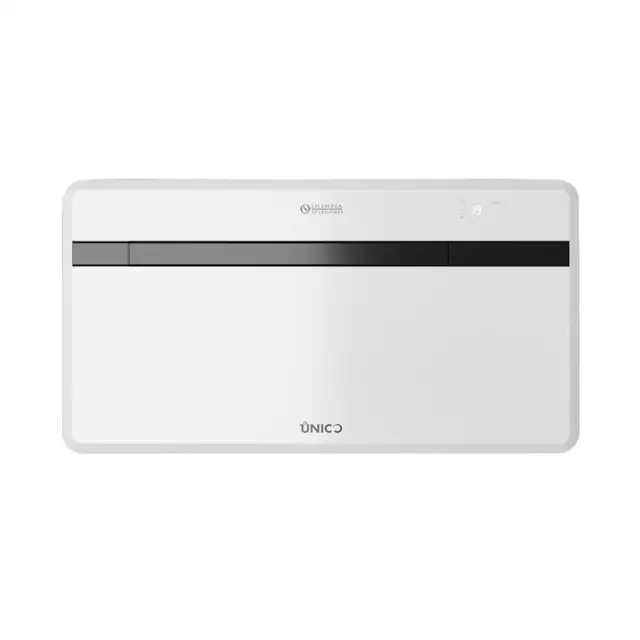 Aparat de aer conditionat monobloc fara unitate externa Olimpia Splendid, Unico Next F 8 HP, clasa energetica A, Wi-Fi, functie racire/incalzire/ventilatie, dezumidificare 0.7 l/h, pompa de caldura, Voice Control, control prin aplicatie, alb