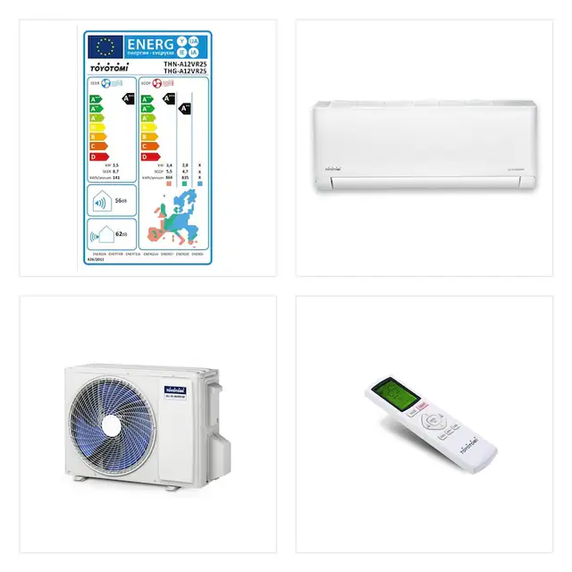 Aparat de Aer Conditionat Toyotomi-Japan VR 12000 BTU cu Wi-Fi, Clasa A+++/A+++, Active Carbon, Filtru HEPA, functie sterilizare, filtru antivirus, Auto Curatare la 56 grade C, ALB