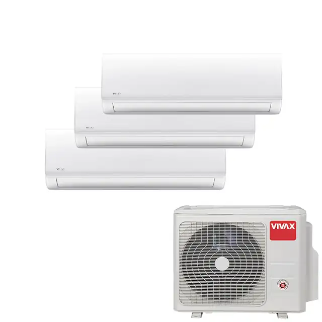 Aer Conditionat MULTISPLIT VIVAX ACP-27COFM79AERI / 2x ACP-09CH25AENI + ACP-12CH35AENI, Inverter, Flux de aer 3D, Wi-Fi Ready, Auto Restart, Autodiagnoza, Autocuratare, Wi-Fi Ready