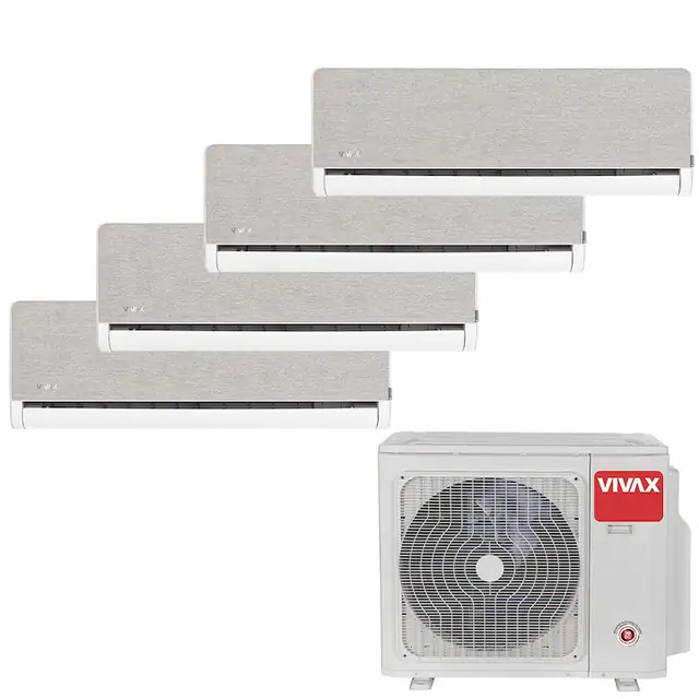 Aer Conditionat MULTISPLIT VIVAX ACP-36COFM105AERI / 3x ACP-09CH25AEHI Silver + ACP-12CH35AEHI Silver, Inverter, Ionizator, Follow Me, Flux de aer 3D, Wi-Fi Ready