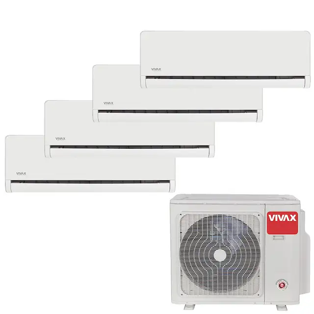 Aer Conditionat MULTISPLIT VIVAX ACP-36COFM105AERI / 3x ACP-09CH25AEHI Alb + ACP-12CH35AEHI Alb, Inverter, Ionizator, Follow Me, Flux de aer 3D, Wi-Fi Ready