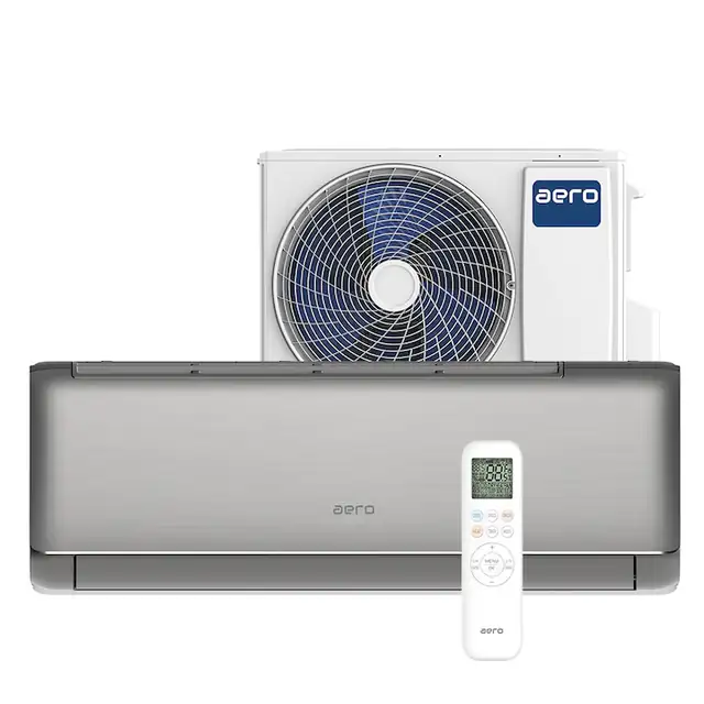 Aer Conditionat AERO Elite Shadow ACS-12ES Wi-Fi Ready, R32, Inverter, 12000 BTU/h, clasa A+++, I Feel, Cold Plasma, 4D Airflow, Autodiagnoza, Autocuratare, AutoRestart, Turbo, Filtru Antibacterian, CarbonActiv, PM2.5, afisaj LED