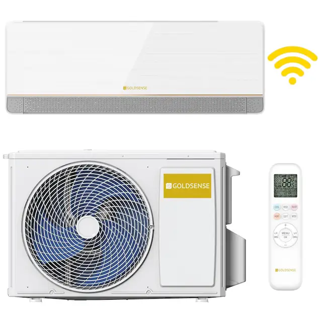 Aparat aer conditionat Goldsense M-PRO 2025, 9000 BTU/h, Wi-Fi inclus, functie Self Clean, Wi-Fi inteligent, I Feel, interval temperatura de functionare: - 25 +48 grade Celsius