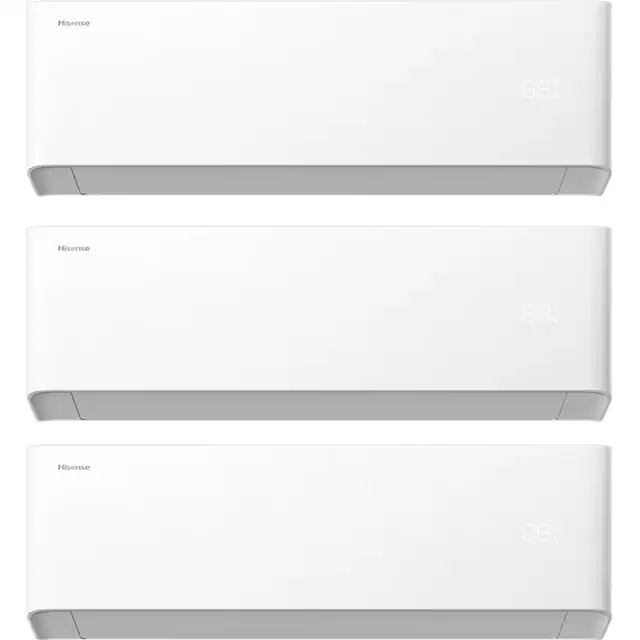 Sistem Aer Conditionat pentru 3 Incaperi HISENSE Uni HB, 9000/9000/12000 BTU, Unitate Externa 21000 BTU, A++/A+, Functie incalzire, Wi-Fi, Alb