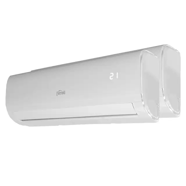 Aparat aer conditionat multisplit, Ferroli Giada M 18, 1 x UE 18000 BTU, 1 x UI 9000 BTU, 1 x UI 12000 BTU, A++/A+, inverter, Wi-Fi, dezumidificare, mod Auto, mod turbo, Follow Me, alb