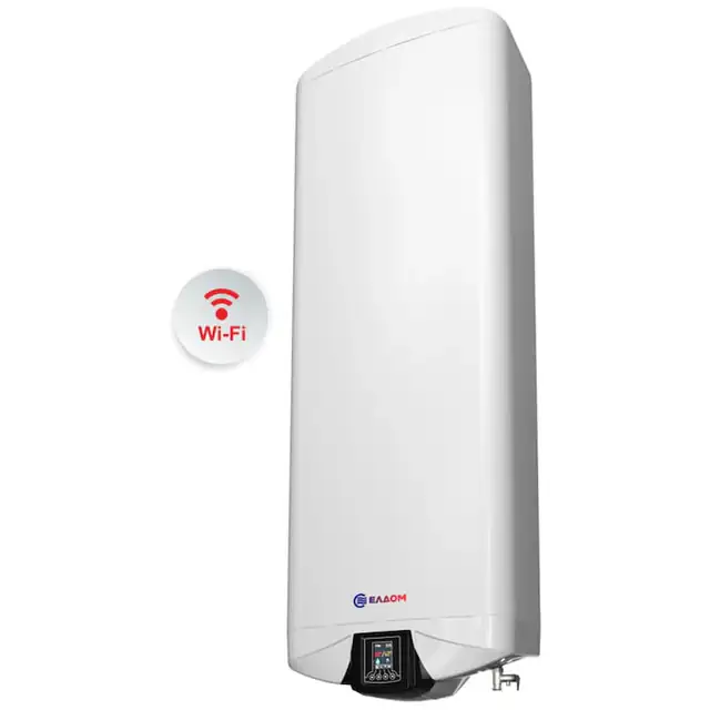 Boiler electric Eldom DU100FW-W, boiler de apa calda cu control Wi-Fi, panou digital, alb, 100 l