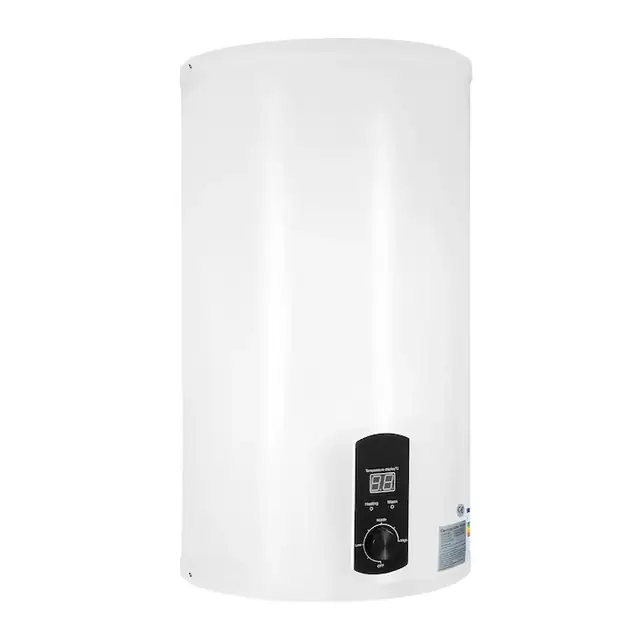 Boiler apa calda 70 l, Incalzitor de apa electric vertical, 2000 W, Presiune 0, 7 MPa, Temperatura reglabila 25–75 °C, Alb