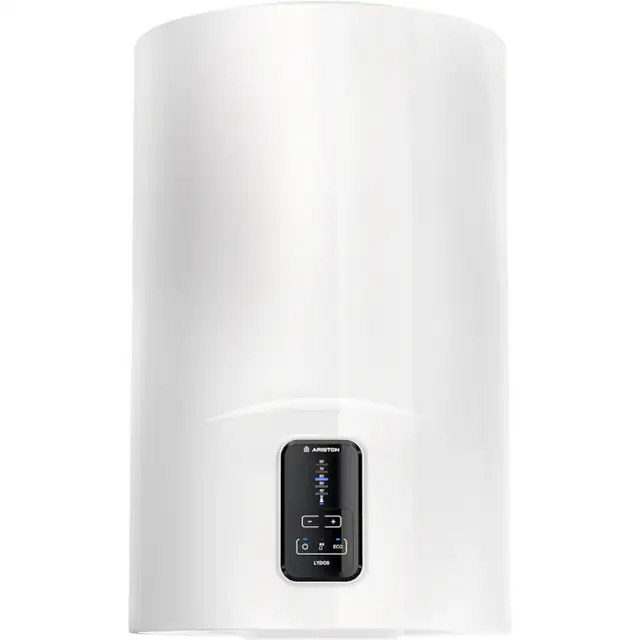 Boiler electric Ariston Lydos Eco 50, 1800 W, 50l, Tehnologie WaterPlus, Display digital, Eco Evo, T-MAX, TitanShield, Rezervor emailat cu Titan, Alb