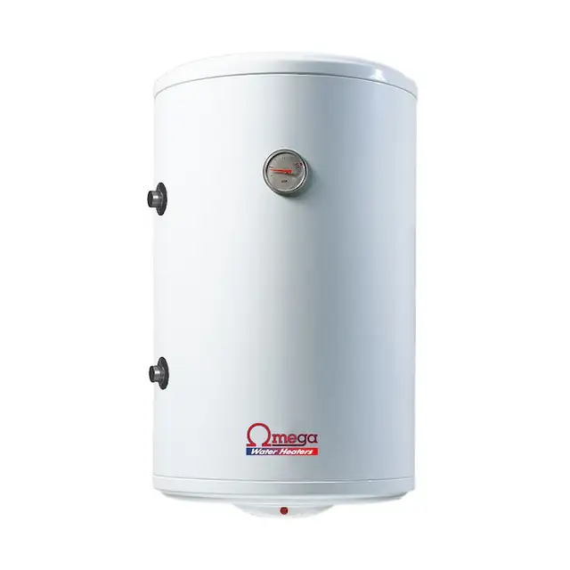 Boiler termoelectric cu serpentina si rezistenta electrica Omega, 50 l, rezervor emailat