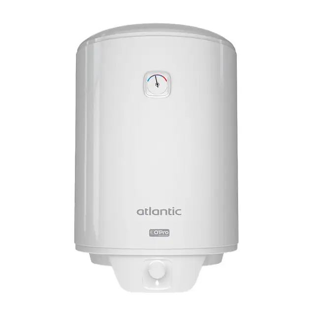 Incalzitor electric de apa Atlantic O'Pro Turbo S, 50 litri, 3000W, Vertical, Design elegant, Reglare frontala, Trei moduri de functionare, Culoare alba