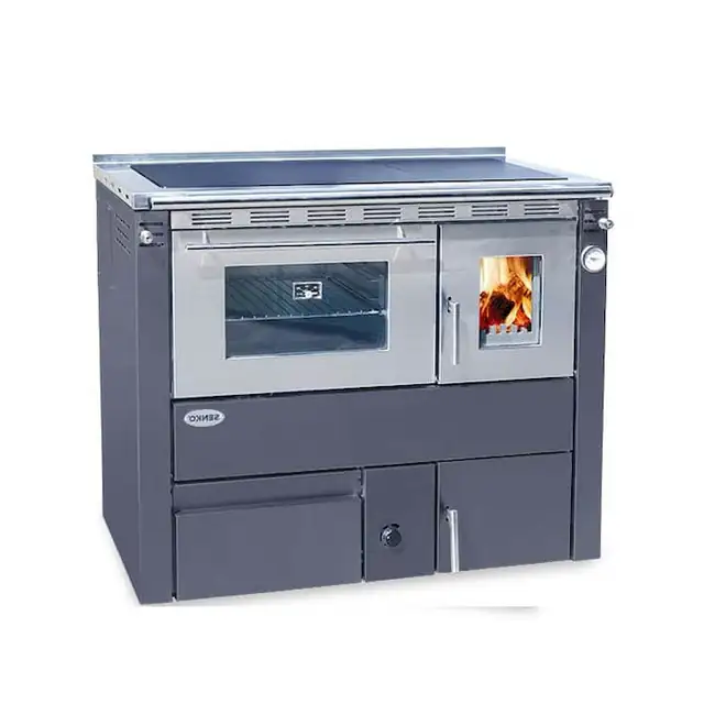 Soba centrala cu plita si cuptor CEZARA 25, 25kw, GRI ANTRACIT, ev.stanga