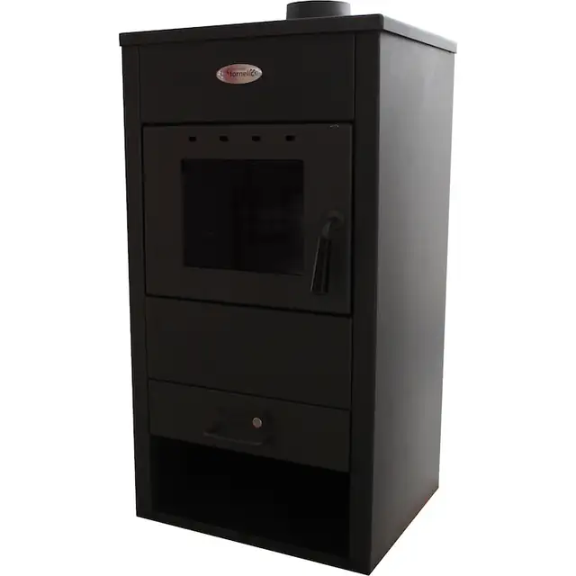 Termosemineu pe lemne, brichete si carbune Fornello B2E, 14 kW, 46x45x91 cm