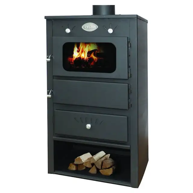 Semineu cu sistem de incalzire centrala negru Zvezda VR 12 910 x 420 x 480 mm