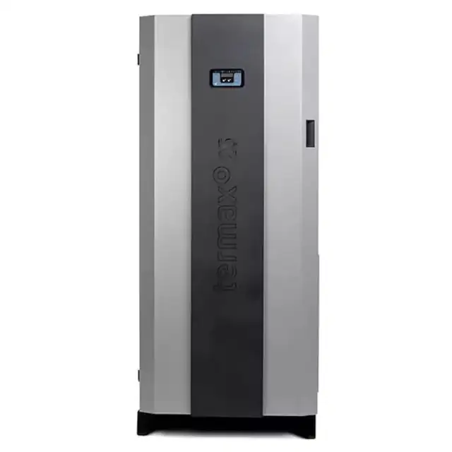 Centrala cu peleti Termax Compact 30 kW, 200 mp, buncar peleti 90 kg, volum apa 70 litri, diametru cos fum ⌀80 mm, vas expansiune si pompa recirculare incluse