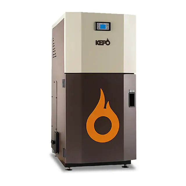 Cazan compact pe peleti gata de instalare, KEPO, 35 kW, curatare manuala a arzatorului