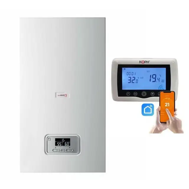 Pachet centrala termica electrica Protherm Ray 9 kW KE 14EU, vas expansiune 8 litri, display digital, Termostat inteligent KOPH CT99 WiFi