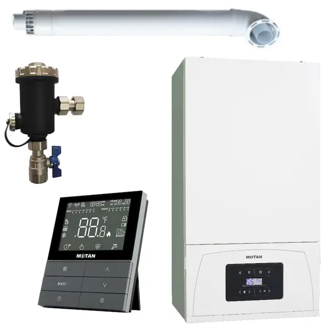 Set Centrala termica 24 kw Motan Condens 050 + Termostat fara fir TH510-RTS + Filtru antimagnetia 10000 gauss