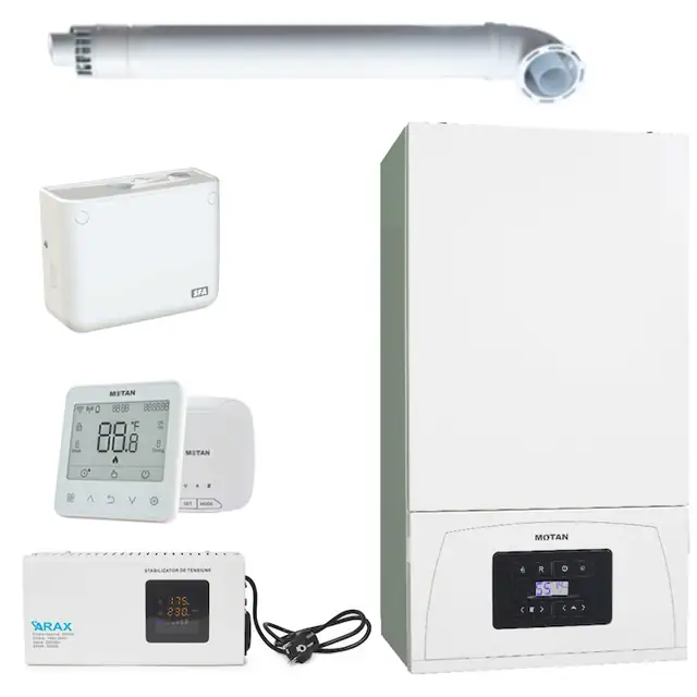 Set Centrala termica Motan Condens KPLUS + Termostat SMART TH617-WRTS + Pompa de condens SFA + Stabilizator tensiune