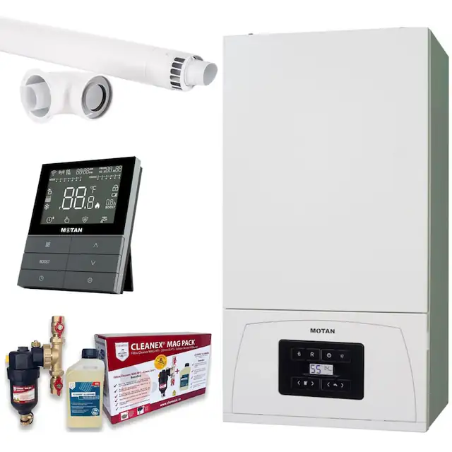 Set Centrala termica Motan Condens 050 24kw + Termostat + Pachet AntiMagnetita
