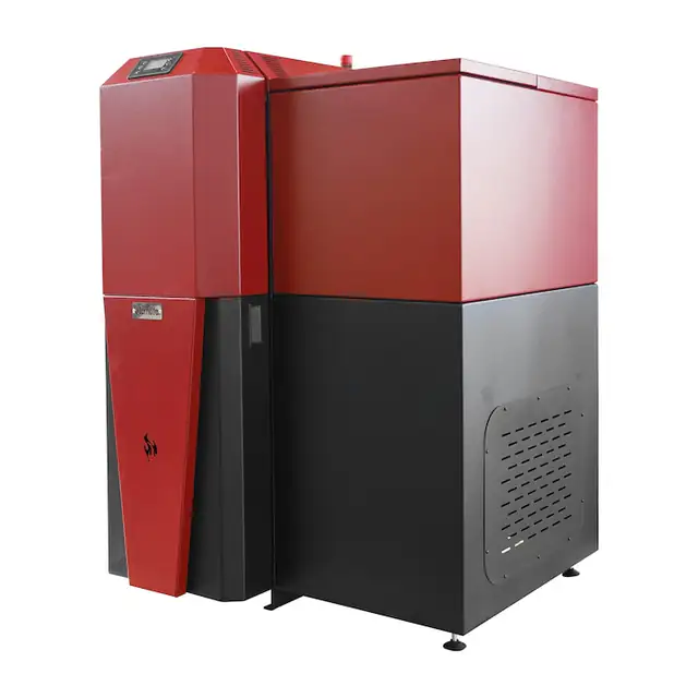Centrala mixta Lemn/Pelet Fornello Tera 28 kW, aprindere automanta la peleti, buncar peleti 95 kg, creuzet din fonta, curatarea facila, recomandat pentru 180 mp
