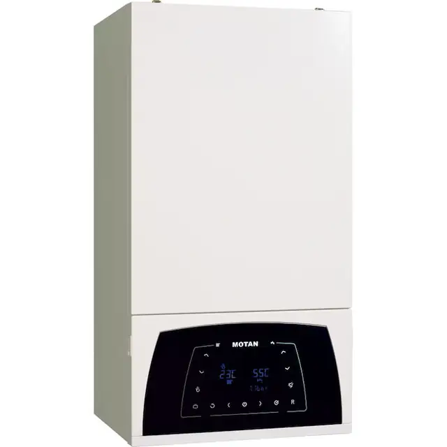 Centrala termica Motan Condens Plus 100 25 kW, condensatie, hidrobloc bronz, raport modulare 1:10, kit evacuare inclus
