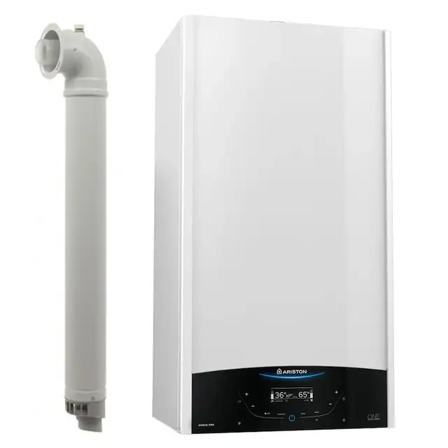 Centrala termica pe gaz/GPL in condensare Ariston Genus One 35 kW, incalzire si ACM, Kit evacuare inclus
