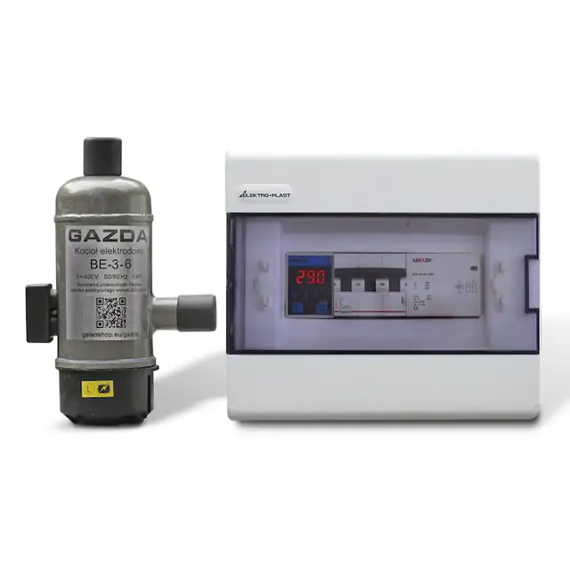 Cazan ionic trifazic GAZDA BE-3-6, 6 kW, cu termostat Wi-Fi Konlen KL-T-2T, pentru 60–80 m², incalzire prin radiatoare si pardoseala