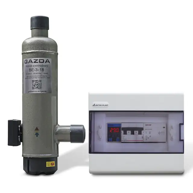 Cazan ionic trifazic GAZDA BE-3-18, 18 kW, cu termostat Wi-Fi Konlen KL-T-2T, pentru 180–220 m², incalzire prin radiatoare si pardoseala